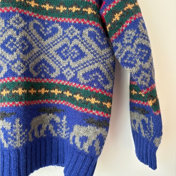 Eddie Bauer Multicolor Turtleneck Sweater 100% Wool Sweater, Gift for Him, - Picture 3 of 7